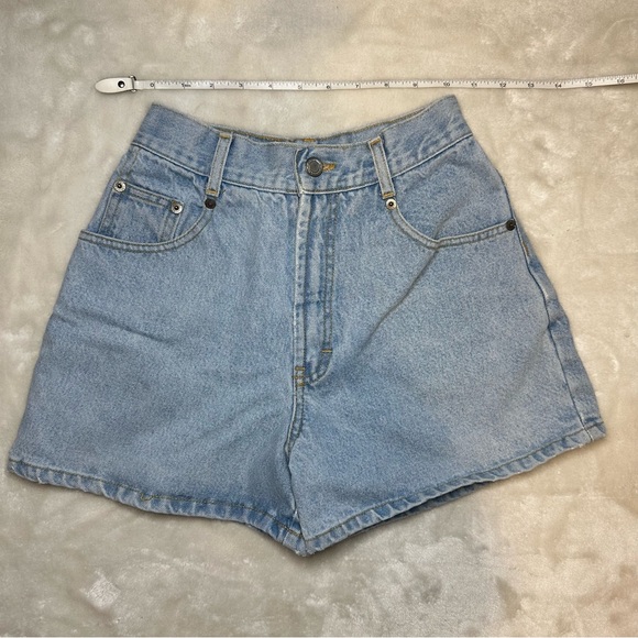 Vintage Esprit High Rise Light Wash Denim Mom Shorts Size 1/2 - Picture 3 of 13